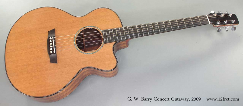 G. W. Barry Concert Cutaway 2009 Full Front View