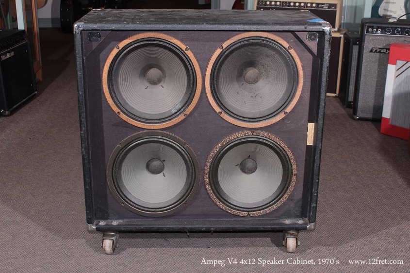 Ampeg V4 4x12 Speaker Cabinet, 1970's full front Grille Removed