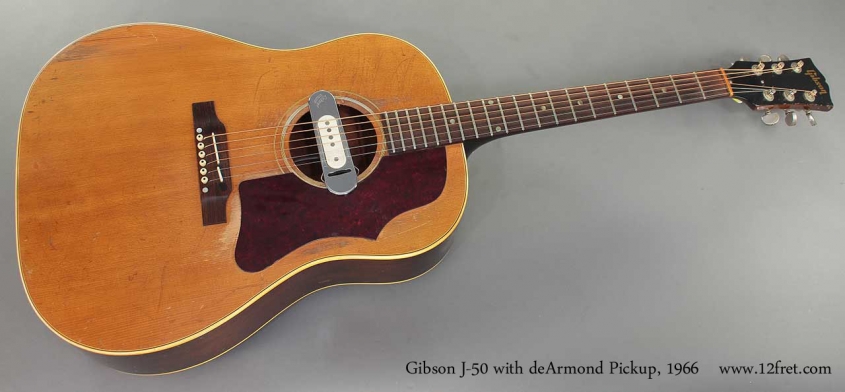 Gibson J-50 with deArmond Pickup 1966 full front view