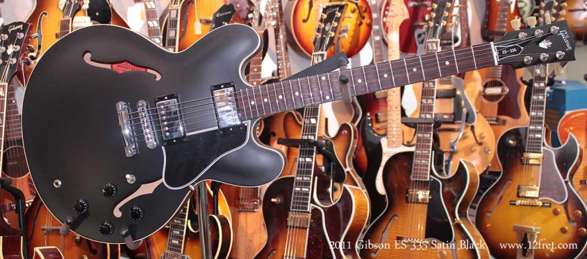 Gibson ES-335 Satin Black 2011 Just In Full Front