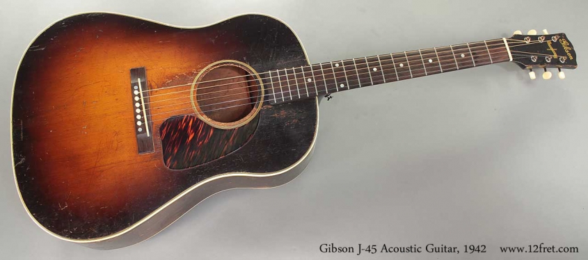 Gibson J-45 Acoustic Guitar 1942 full front view