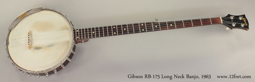 Gibson RB-175 Long Neck Banjo, 1963 Full Front View