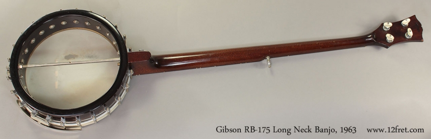 Gibson RB-175 Long Neck Banjo, 1963 Full Rear View
