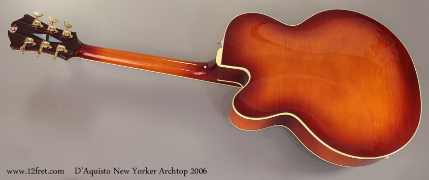 D'Aquisto New Yorker Archtop 2006 full rear view
