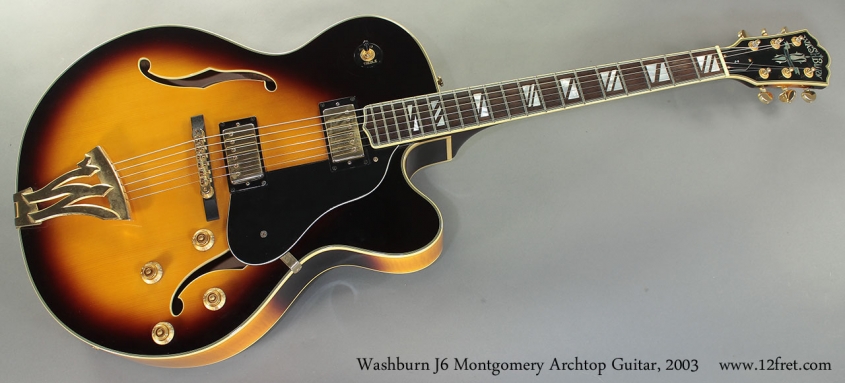 Washburn J6 Montgomery Archtop Guitar, 2003 full front view