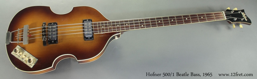 Hofner 500/1 Beatle Bass, 1965 full front view