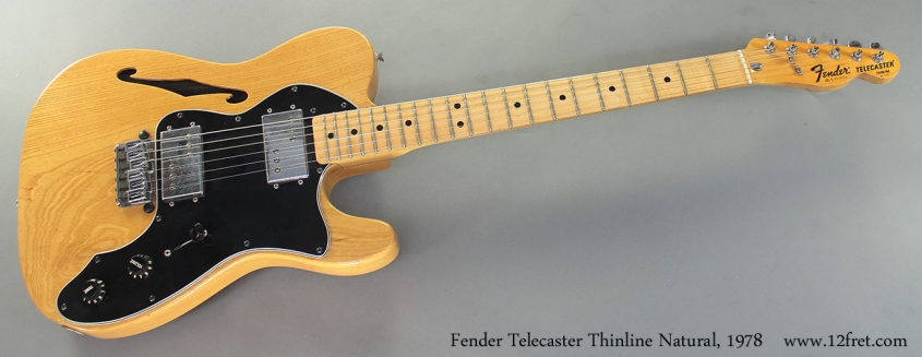 Fender Telecaster Thinline Natural, 1978 full front view