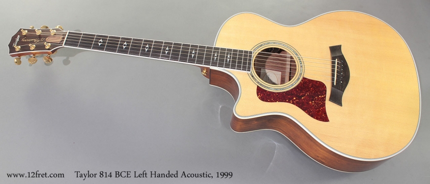 Taylor 814 BCE Left Handed Acoustic, 1999 Full Front View