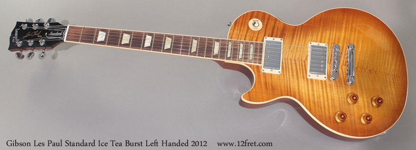 Gibson Les Paul Standard Ice Tea Burst Left Handed 2012 Full Front View