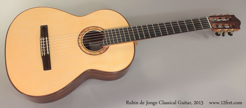 Rubin de Jonge Classical Guitar, 2013 Full Front View