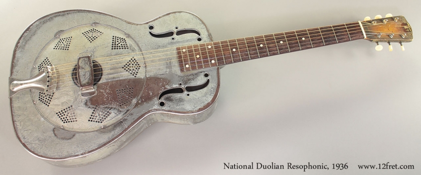 National Duolian Resophonic Guitar, 1936 Full Front View