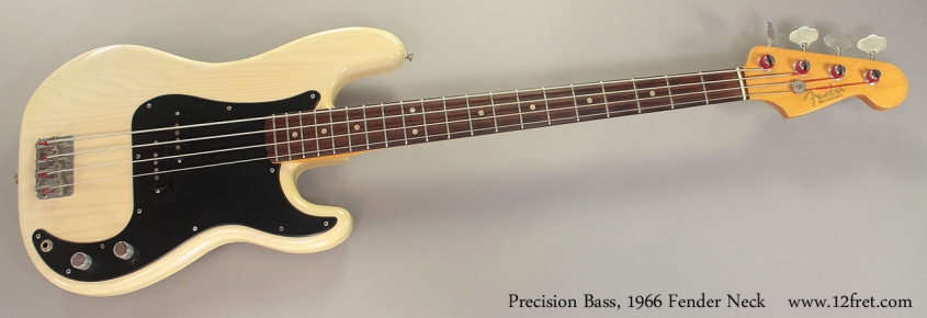 Precision Bass, 1966 Fender Neck Full Front View