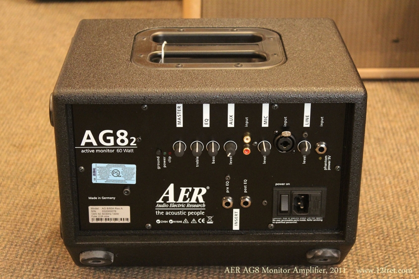 AER AG8 Monitor Amplifier, 2011 Rear View