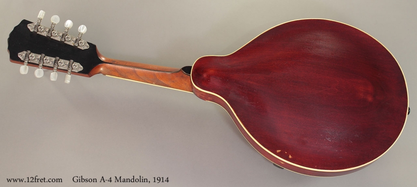 Gibson A-4 Mandolin, 1914 full rear view