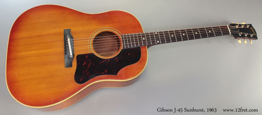 Gibson J-45 Sunburst, 1963 full front view