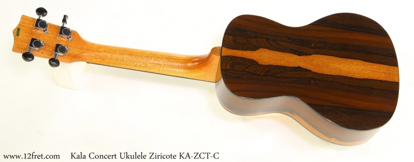 Kala Concert Ukulele Ziricote KA-ZCT-C    Full Rear View