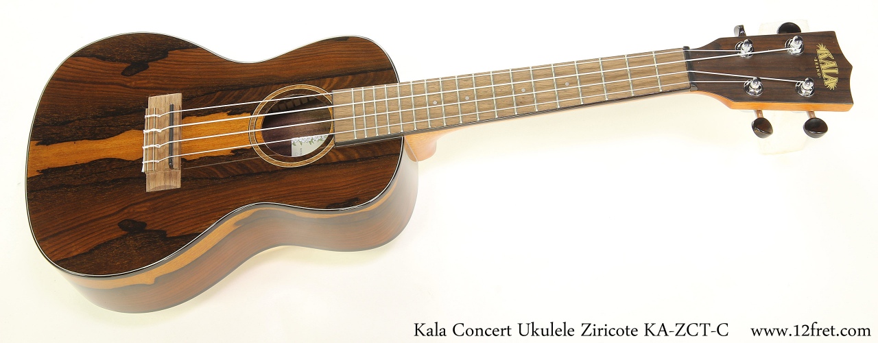 Kala Concert Ukulele Ziricote KA-ZCT-C    Full Front View