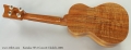 Kamaka HF-2 Concert Ukulele, 2005 Full Rear View