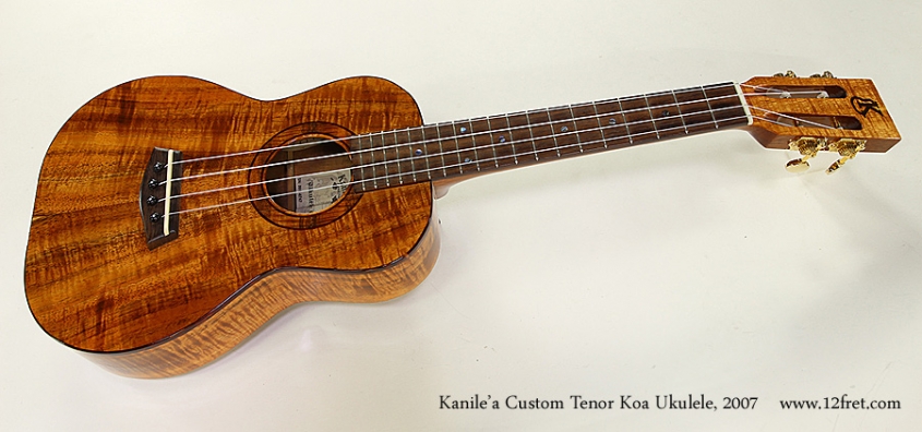 Kanile'a Custom Tenor Koa Ukulele, 2007 Full Front View