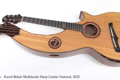 Karol Belair Multiscale Harp Guitar Natural, 2022 Player's Front View
