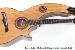 Karol Belair Multiscale Harp Guitar Natural, 2022 Full Front View