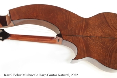 Karol Belair Multiscale Harp Guitar Natural, 2022 Full Rear View