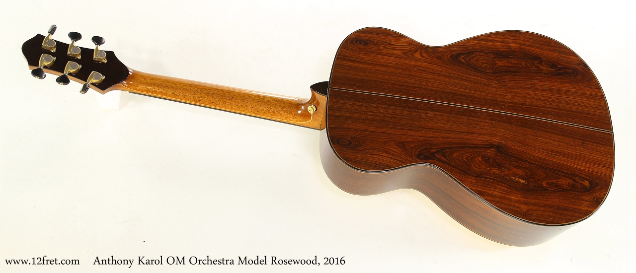 Anthony Karol OM Orchestra Model Rosewood, 2016  Full Rear View