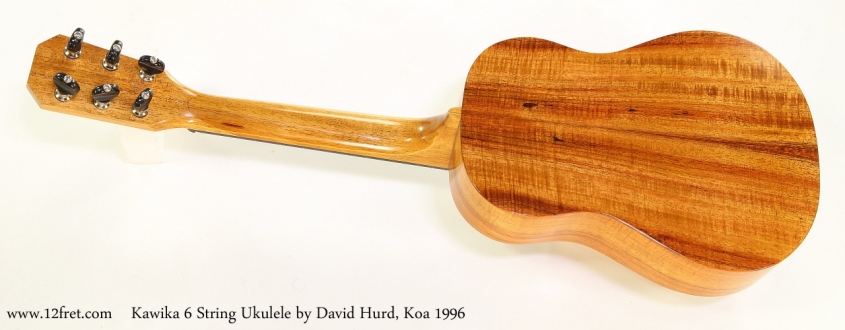 Kawika 6 String Ukulele by David Hurd, Koa 1996  Full Rear View