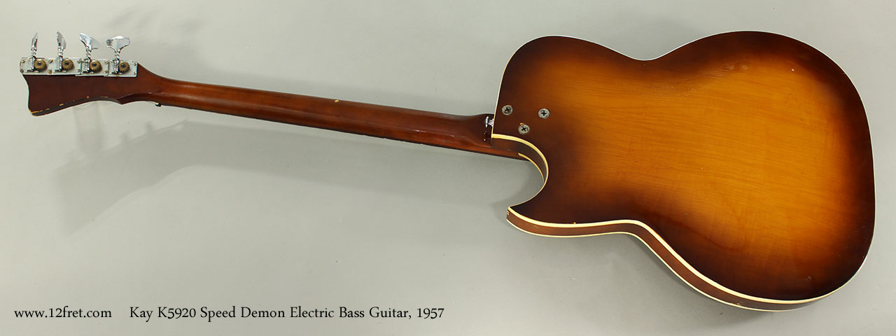 Kay K5920 Speed Demon Electric Bass Guitar, 1957 Full Rear View