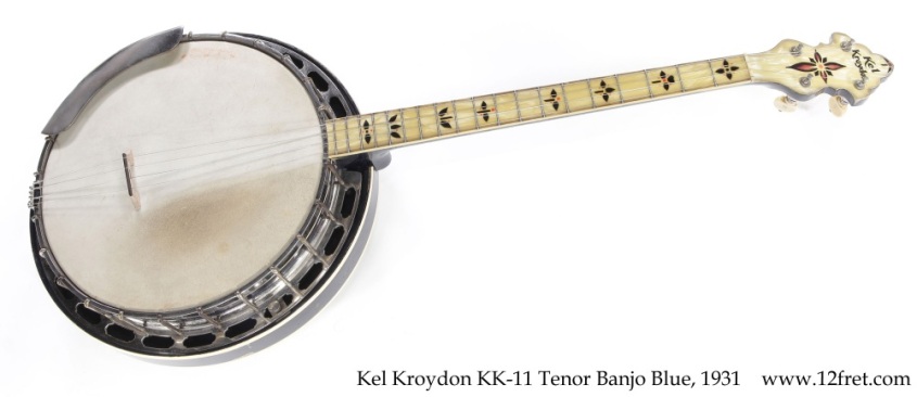Kel Kroydon KK-11 Tenor Banjo Blue, 1931 Full Front View