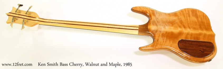 Ken Smith Bass Cherry, Walnut and Maple, 1985  Full Rear View