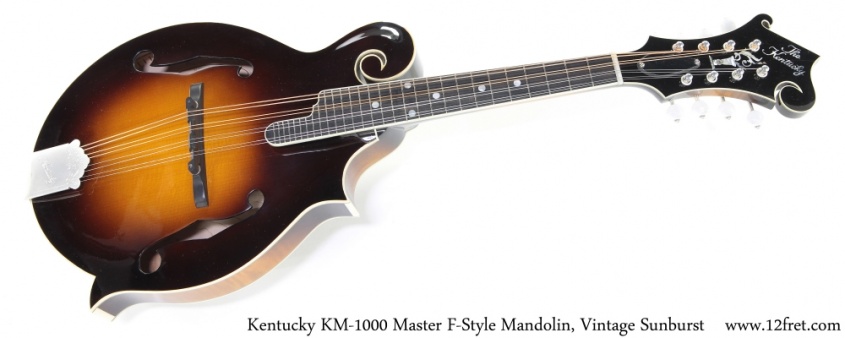 Kentucky KM-1000 Master F-Style Mandolin, Vintage Sunburst Full Front View
