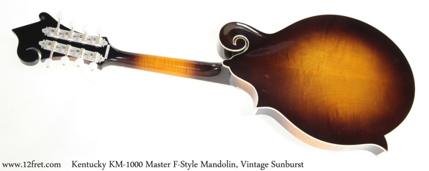 Kentucky KM-1000 Master F-Style Mandolin, Vintage Sunburst Full Rear View