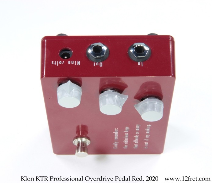 Klon KTR Professional Overdrive Red, 2020 | www.12fret.com Klon KTR Professional Overdrive Red, 2020 | www.12fret.com