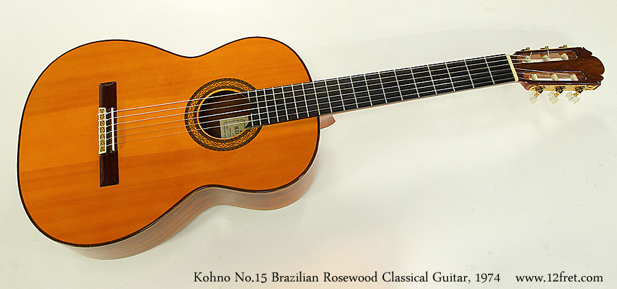 Kohno No.15 Brazilian Rosewood Classical Guitar 1974 www.12fret