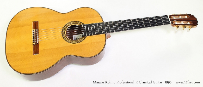 Masaru Kohno Professional R Classical Guitar, 1996 Full Front View