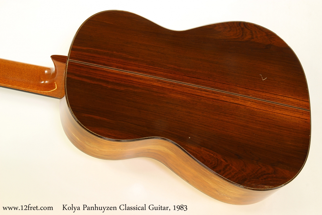 Kolya Panhuyzen Classical Guitar, 1983  Back View