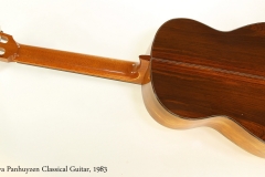 Kolya Panhuyzen Classical Guitar, 1983  Full Rear View