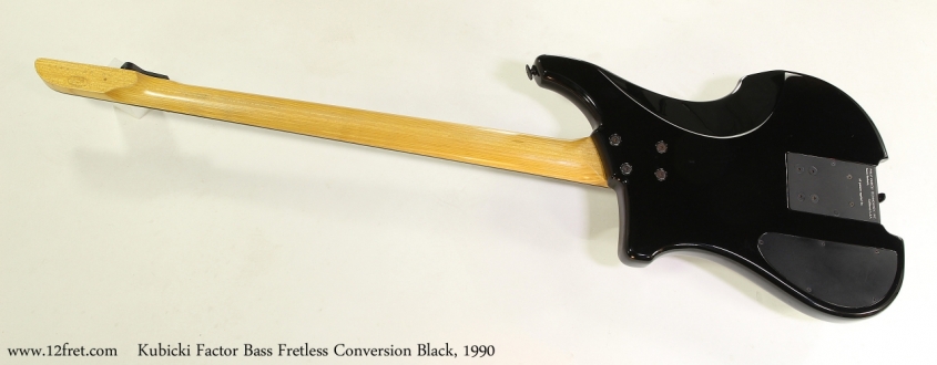 Kubicki Factor Bass Fretless Conversion Black, 1990  Full Rear View
