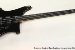 Kubicki Factor Bass Fretless Conversion Black, 1990  Full Front View