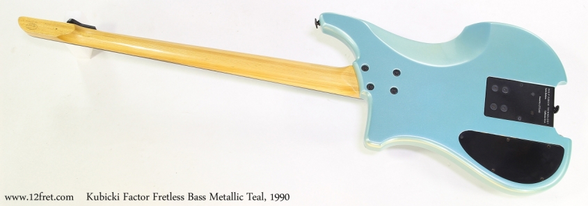 Kubicki Factor Fretless Bass Metallic Teal, 1990   Full Rear View