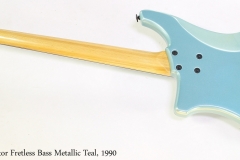 Kubicki Factor Fretless Bass Metallic Teal, 1990   Full Rear View