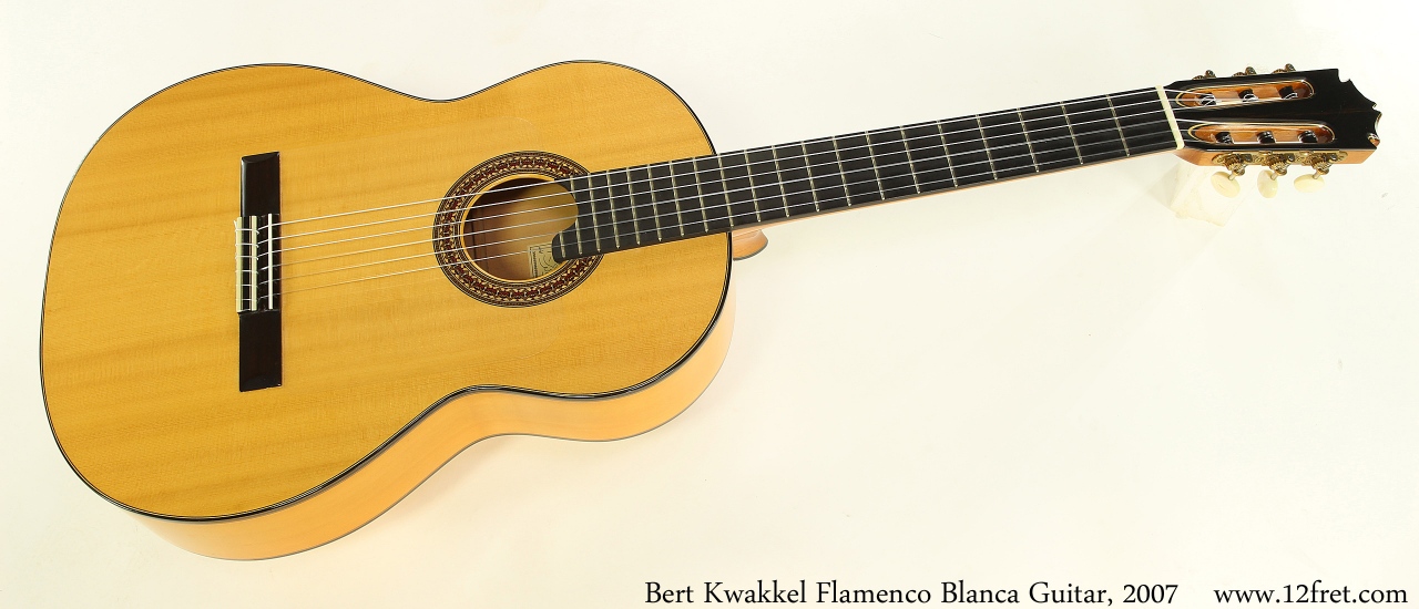 Bert Kwakkel Flamenco Blanca Guitar, 2007 Full Front View