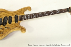 Lado Falcon Custom Electric Solidbody Zebrawood, 1983  Full Front View