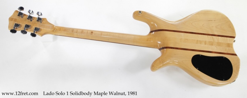 Lado Solo 1 Solidbody Maple Walnut, 1981 Full Rear View