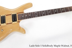 Lado Solo 1 Solidbody Maple Walnut, 1981 Full Front View