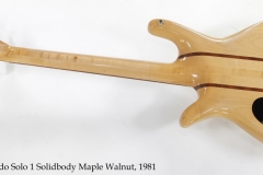Lado Solo 1 Solidbody Maple Walnut, 1981 Full Rear View