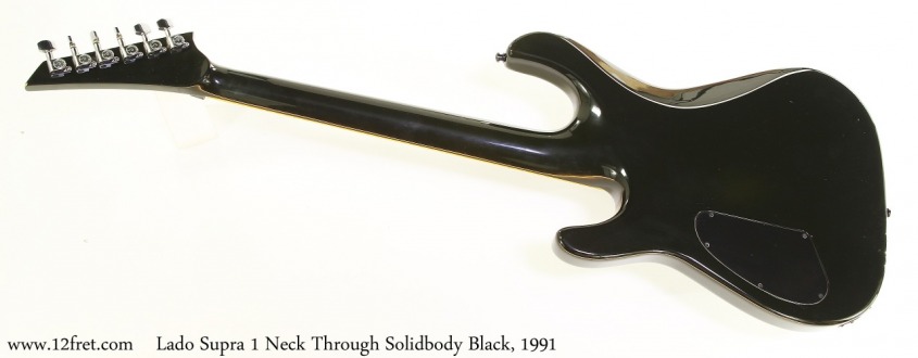 Lado Supra 1 Neck Through Solidbody Black, 1991 Full Front View