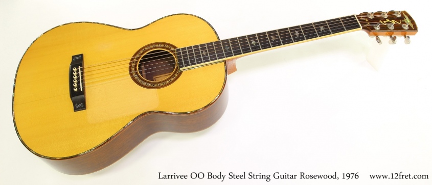 Larrivee OO Body Steel String Guitar Rosewood, 1976 Full Front View