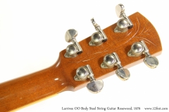 Larrivee OO Body Steel String Guitar Rosewood, 1976 Head Rear View